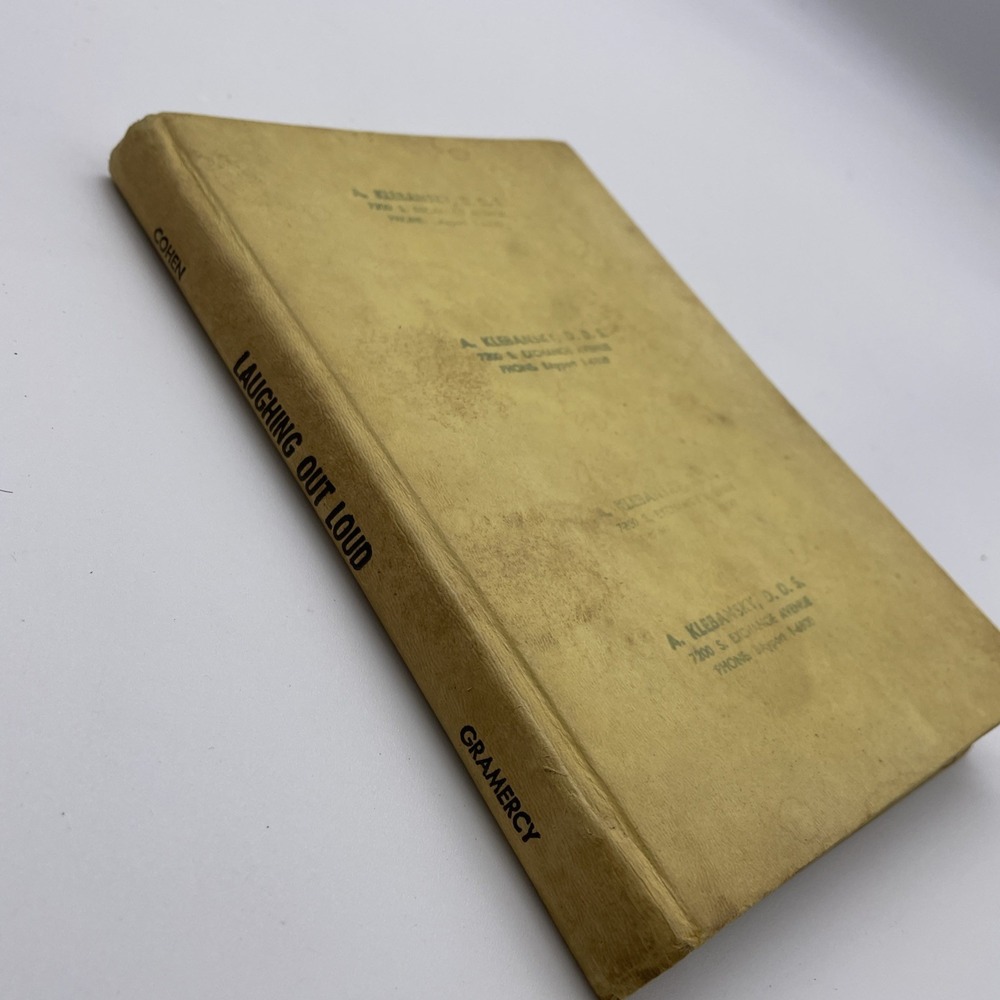 Laughing Out Loud by Myron Cohen vintage 1958 Gramercy publishing hardcover‎